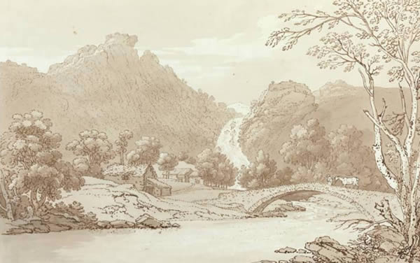 Lodore Falls c1800